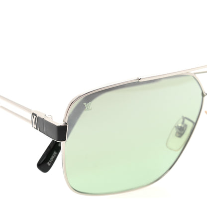 Louis Vuitton Metal Aviator Sunglasses Z1092E Green 7 of 8