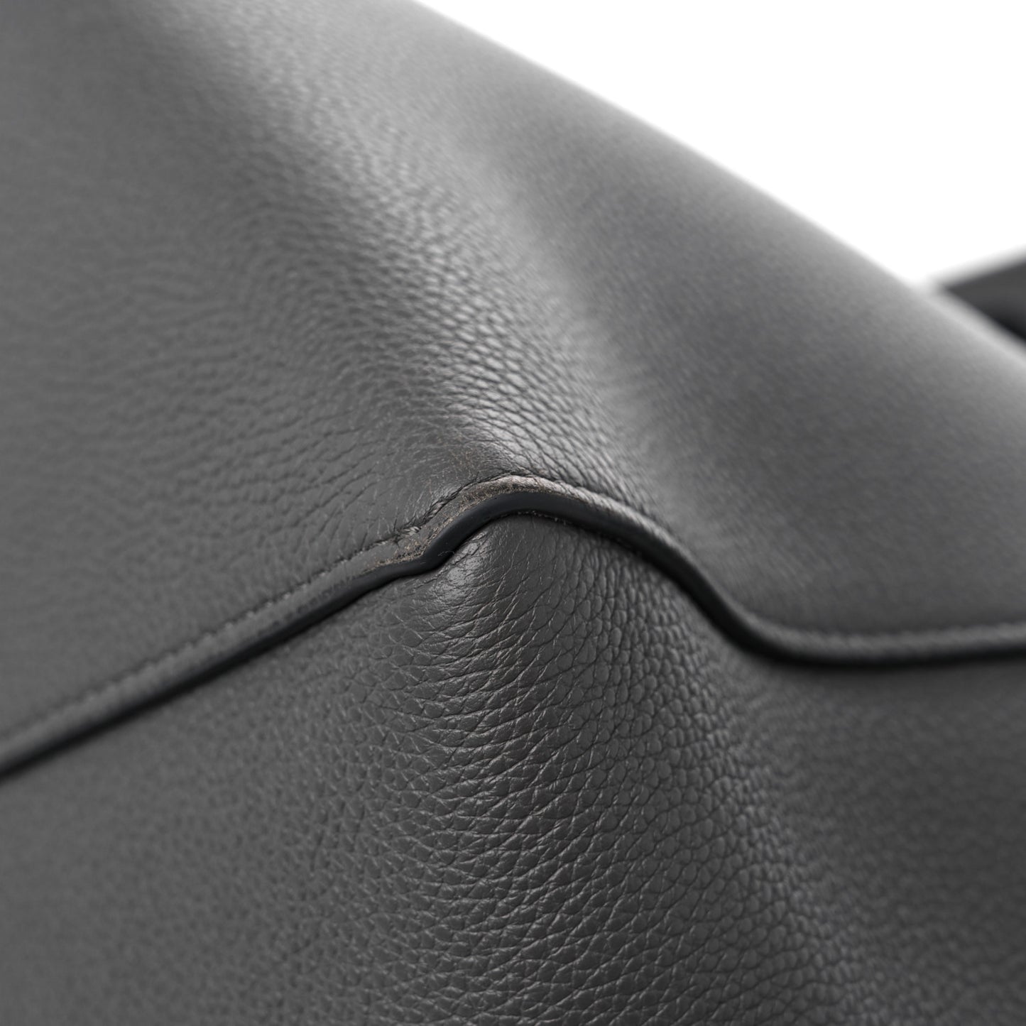 Soft Grained Calfskin Small Belt Cabas Phantom Grey