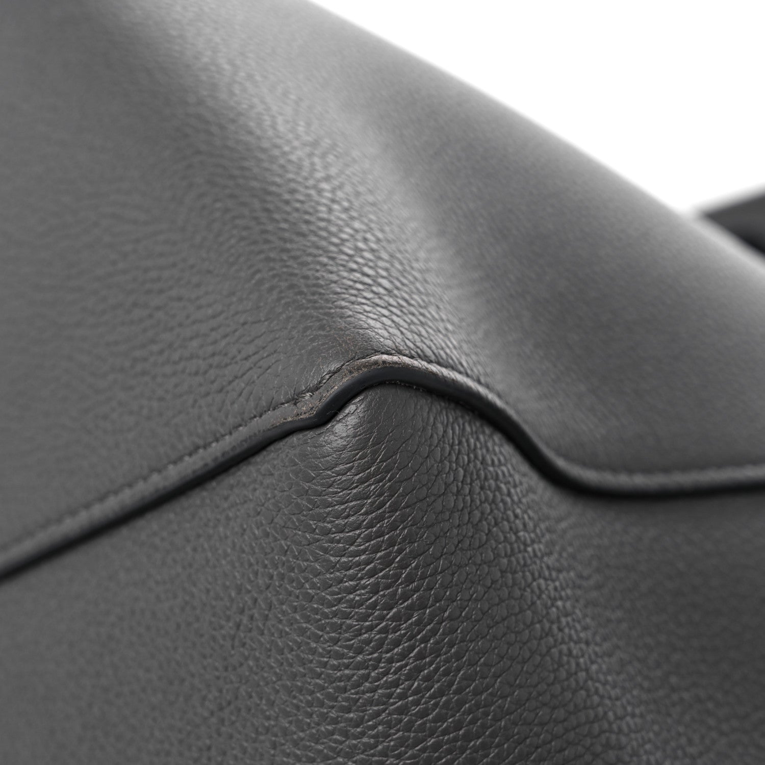 Celine Soft Grained Calfskin Small Belt Cabas Phantom Grey 9 of 13