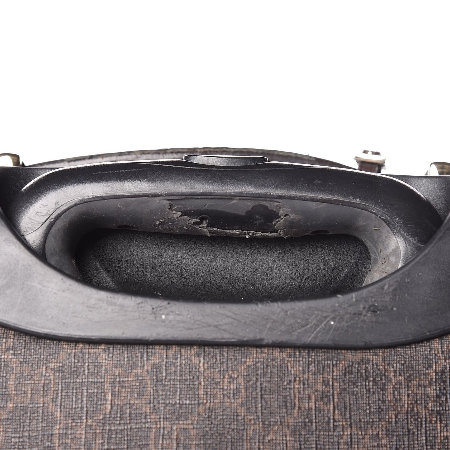 GG Supreme Monogram Four Wheel Carry On Suitcase Dark Brown