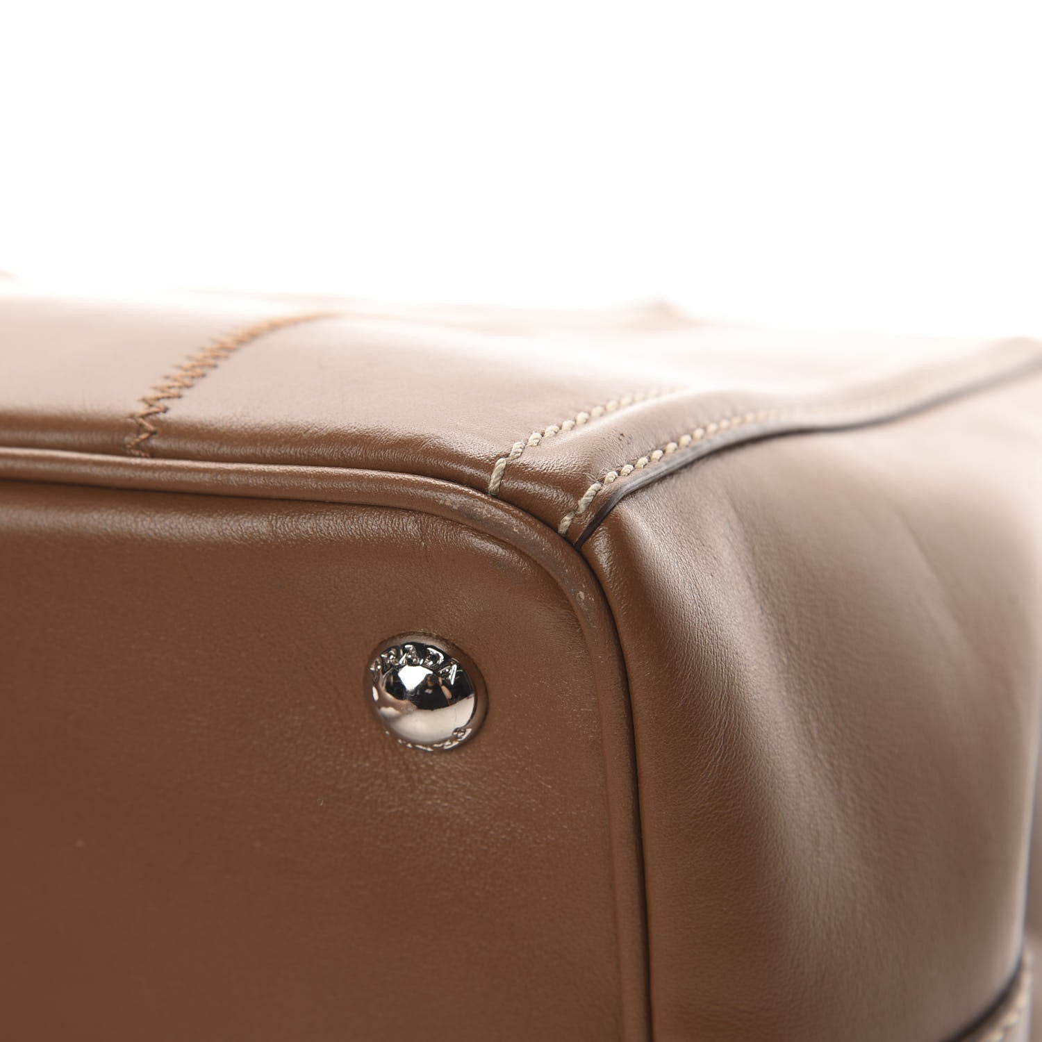 Prada Soft Calfskin Tote Cannella 12 of 15