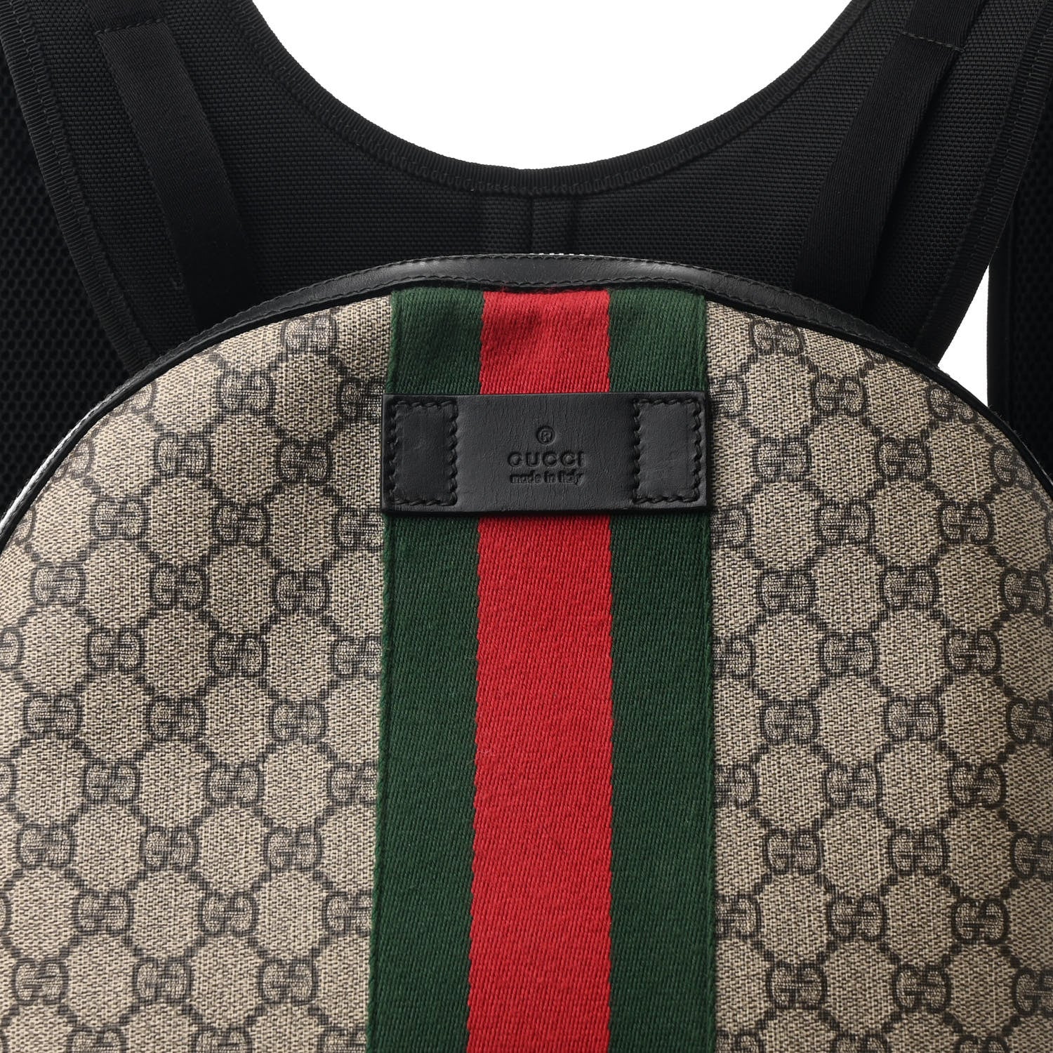 Gucci GG Supreme Monogram Web Dome Backpack Black 8 of 10