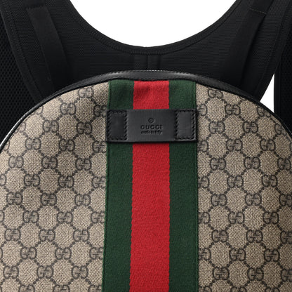 Gucci GG Supreme Monogram Web Dome Backpack Black 8 of 10