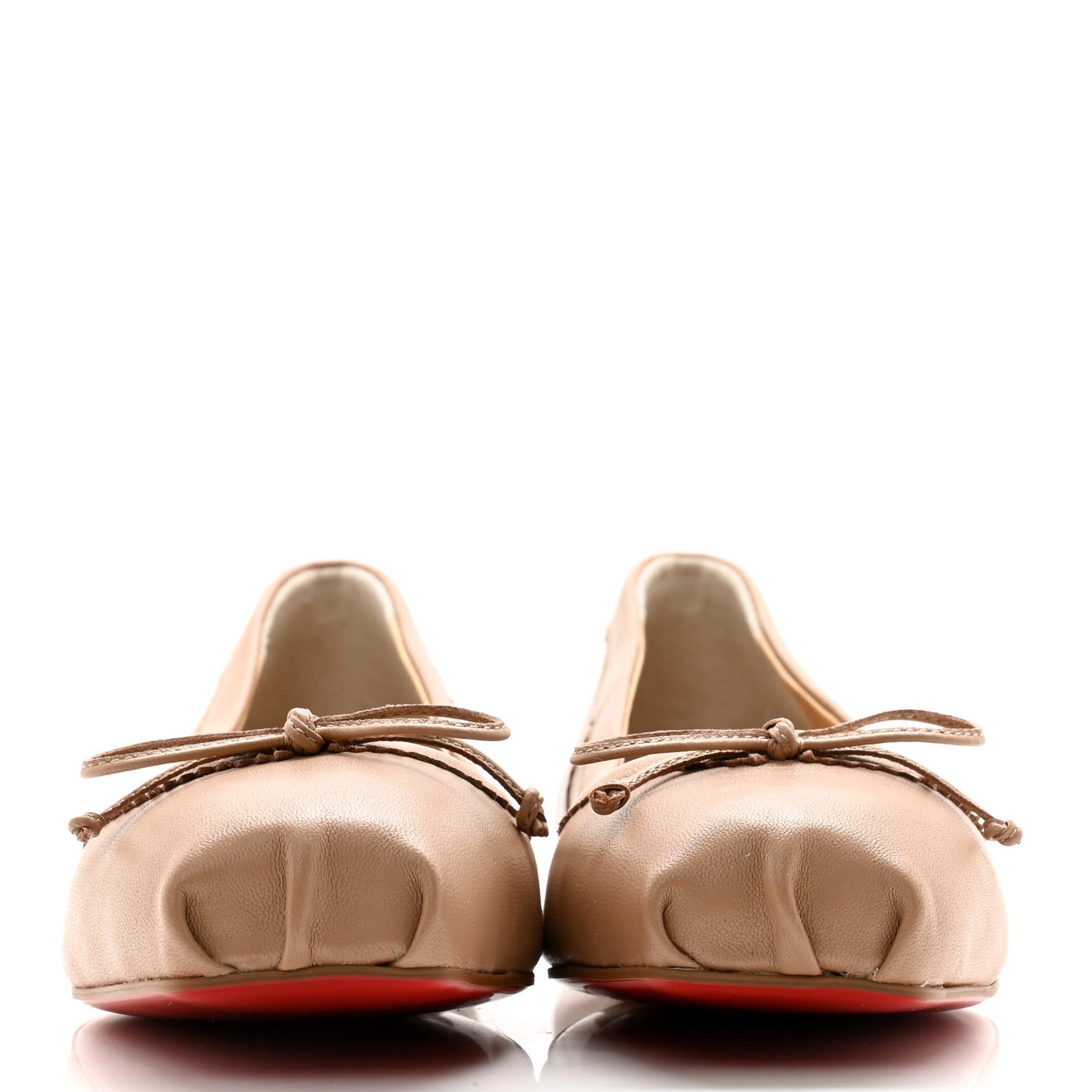 CHRISTIAN LOUBOUTIN Nappa Mamadrague Flats 39.5 Nude