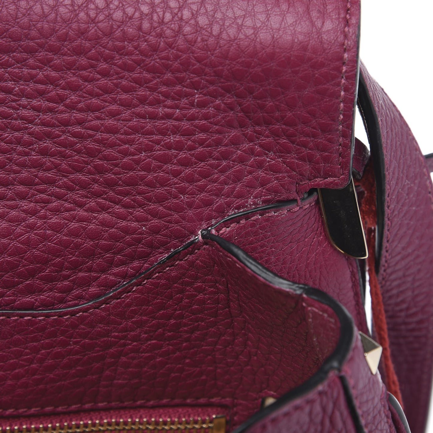 Pebbled Calfskin Joylock Flap Messenger Bag Camelia