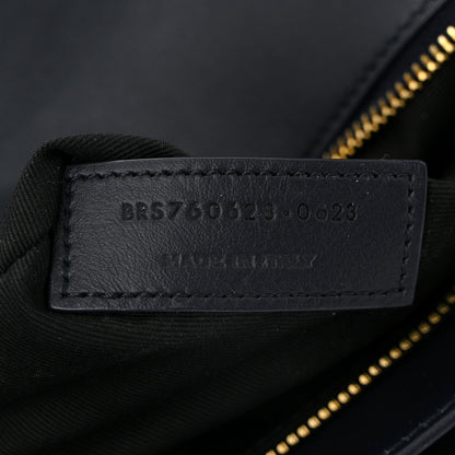 Saint Laurent Lambskin Quilted Le Maillon Satchel Marine 7 of 11
