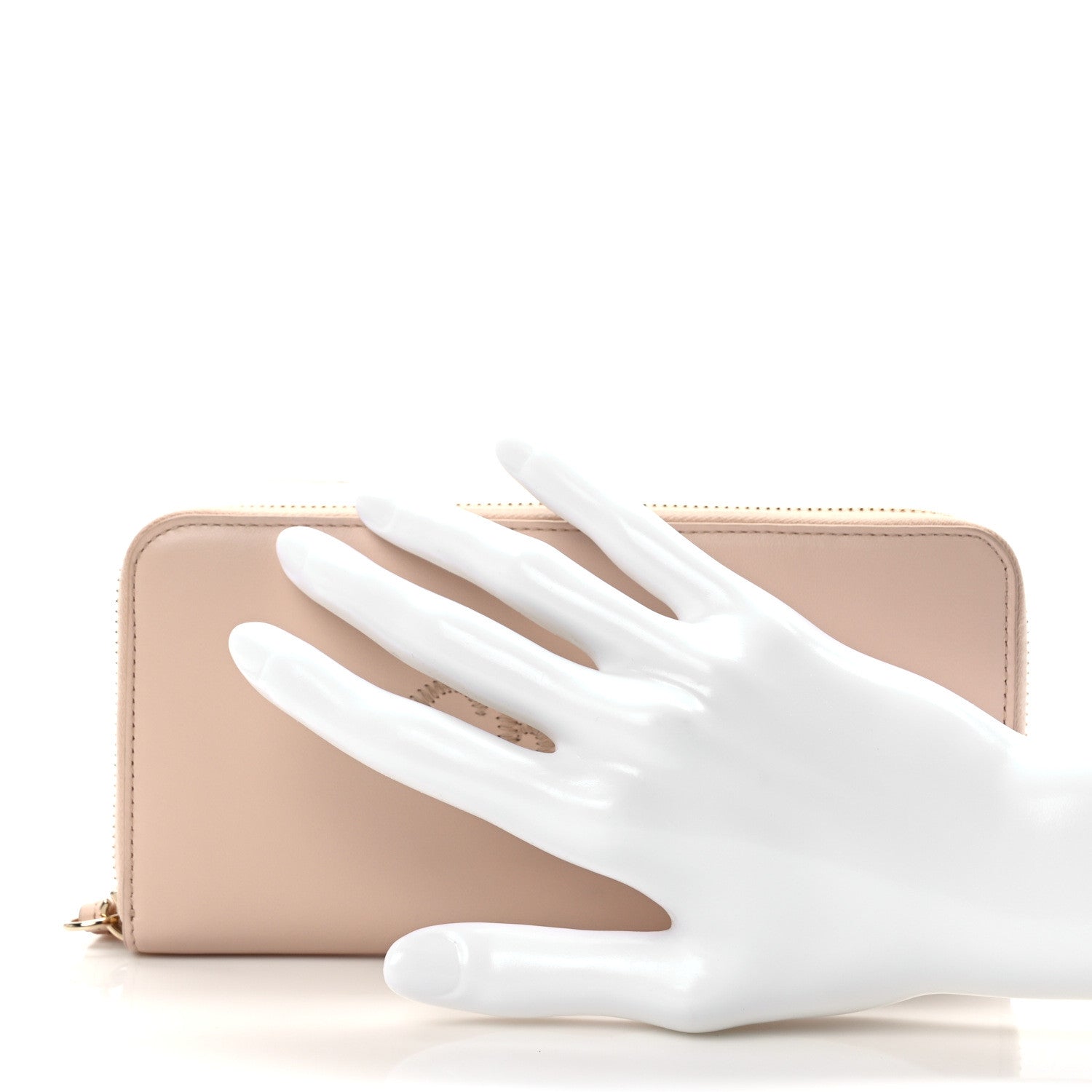 Chloe Lambskin Sense Zip Around Wallet Cement Pink 2 of 9