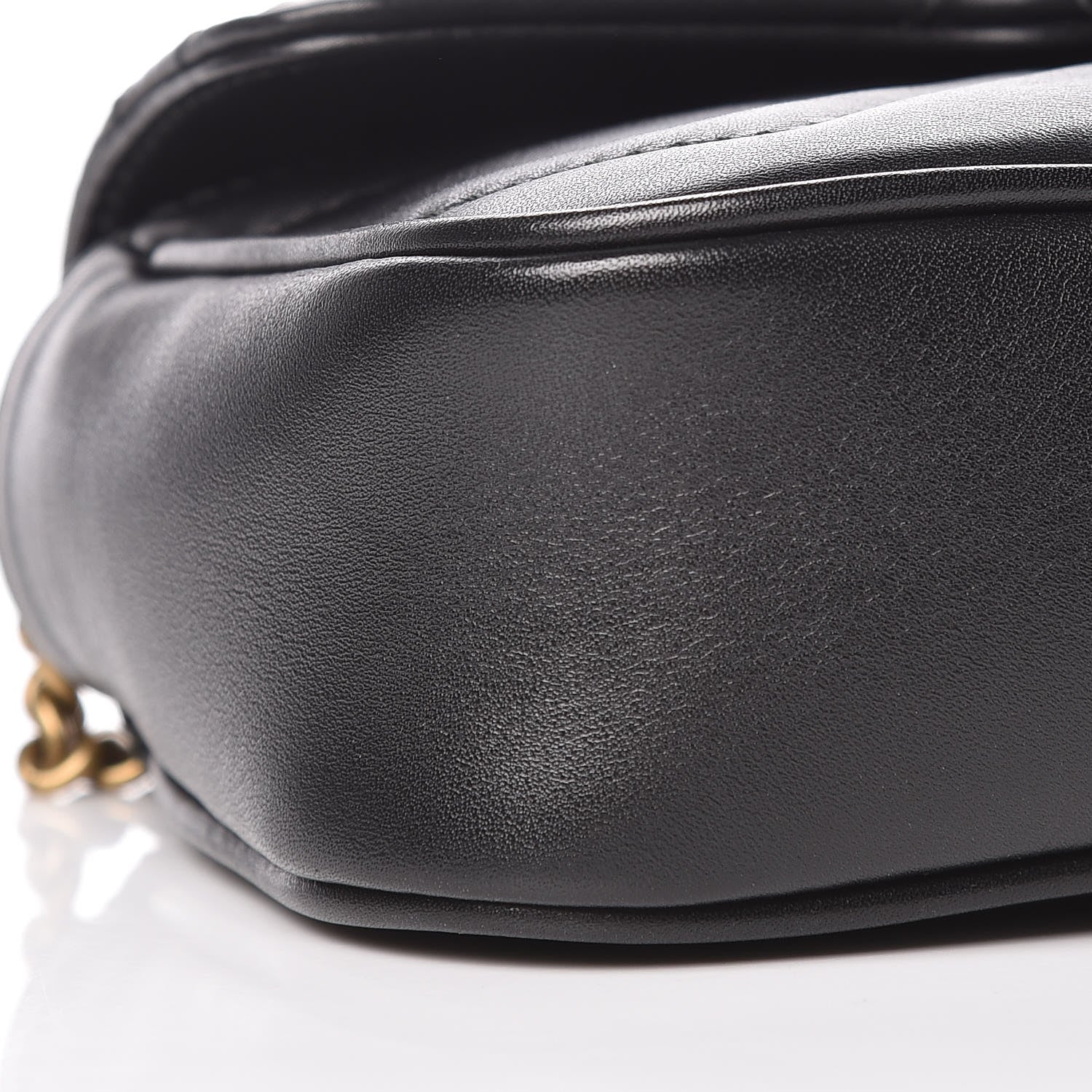 Gucci Calfskin Matelasse Super Mini GG Marmont Shoulder Bag Black 8 of 10