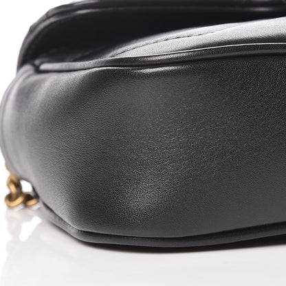 Gucci Calfskin Matelasse Super Mini GG Marmont Shoulder Bag Black 8 of 10