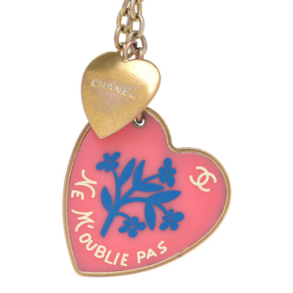 Chanel Metal Ne M'oublie Pas Heart Keychain Pink 3 of 4
