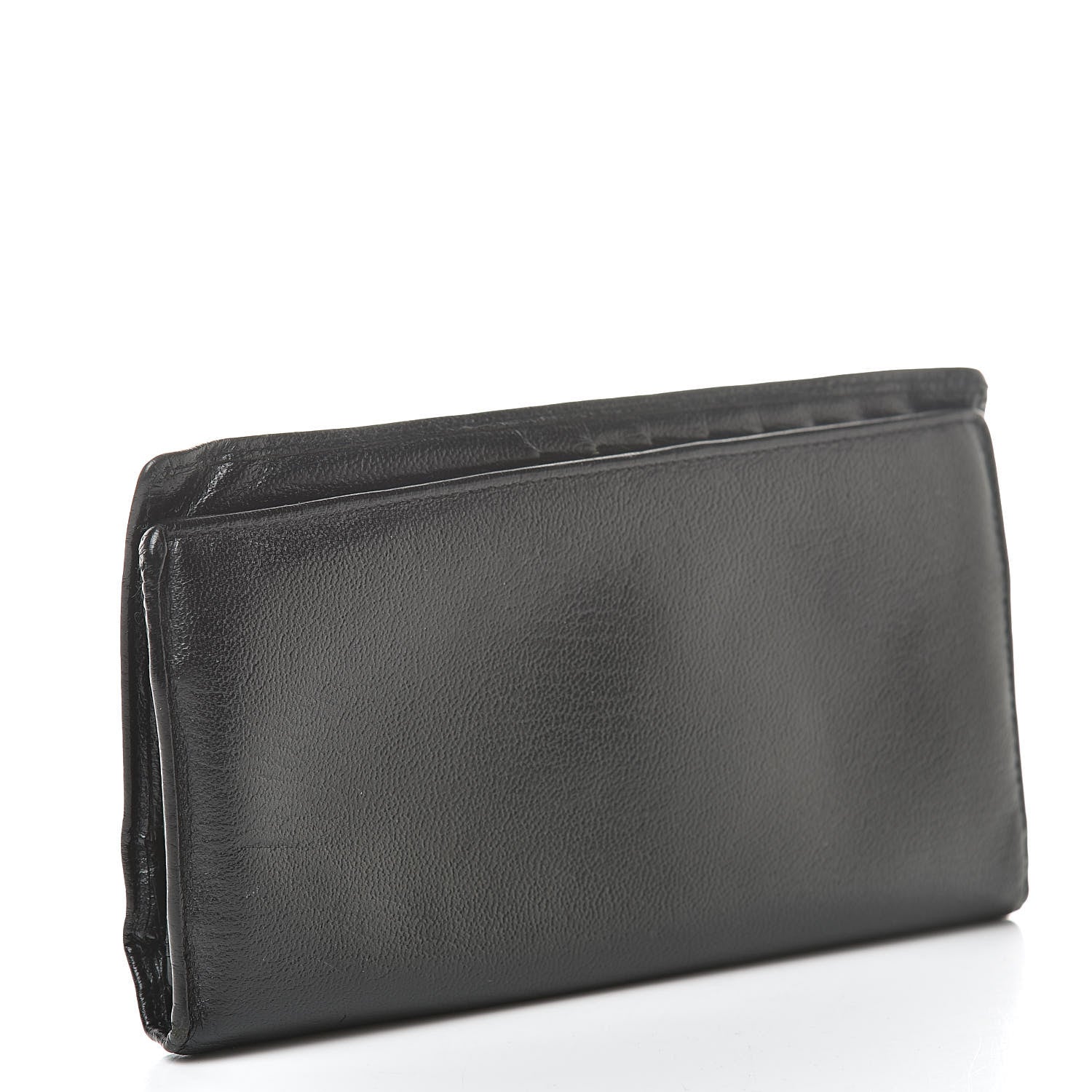 Chanel Goatskin Yen Wallet Black 3 of 13