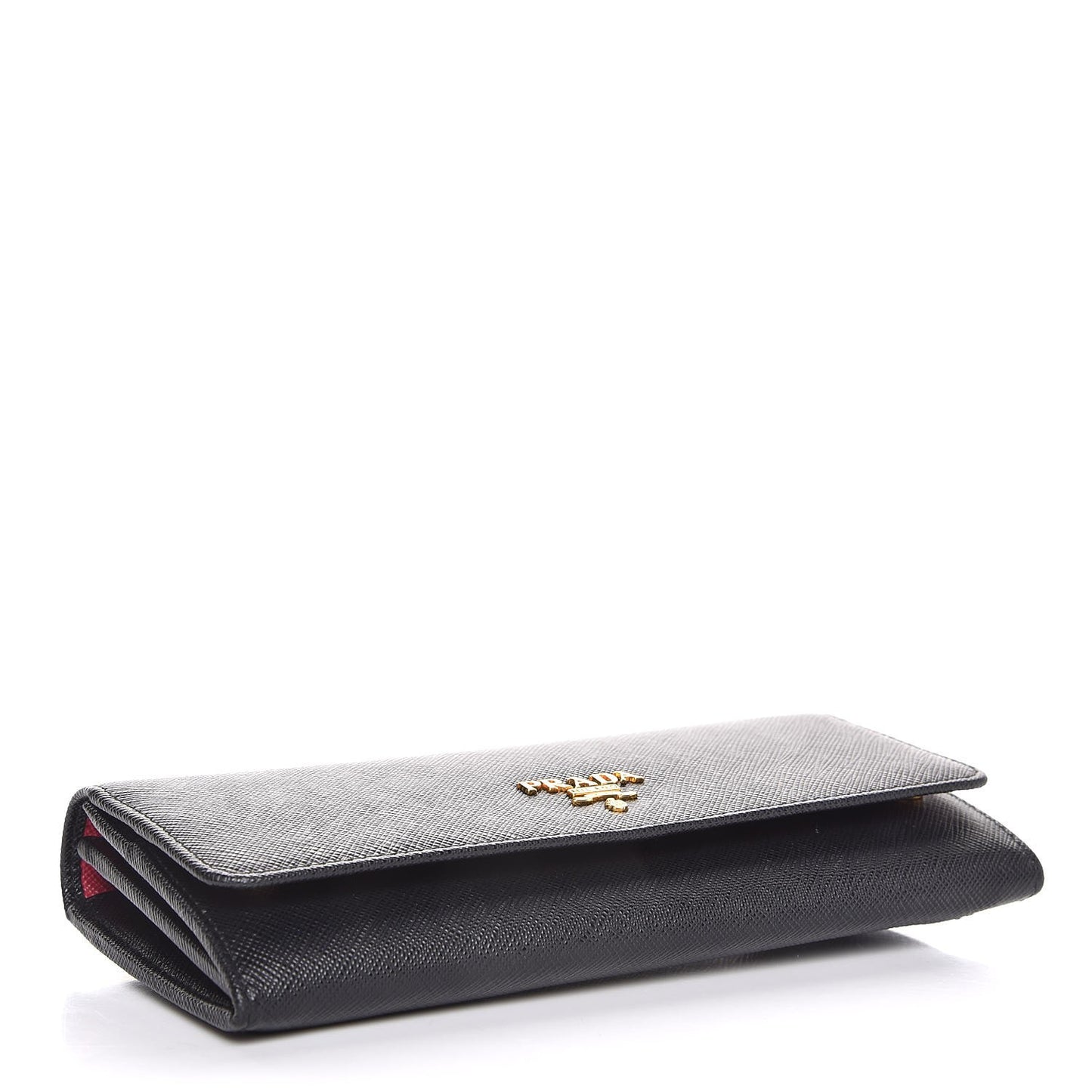 Saffiano Continental Flap Wallet Black Ibisco