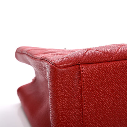Chanel Caviar Quilted Grand Shopping Tote GST Red 10 of 12