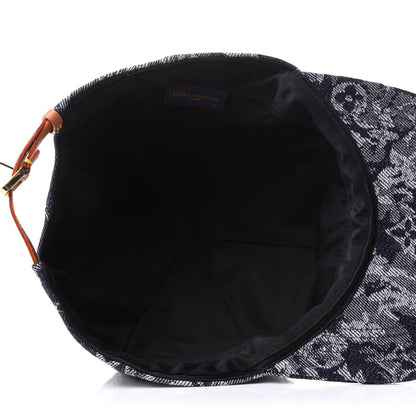 Louis Vuitton Monogram Tapestry Cap 58 Blue 6 of 8