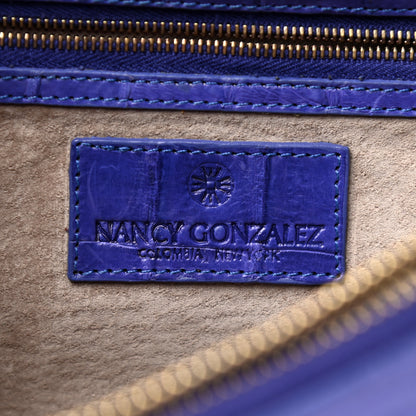 Nancy Gonzalez Crocodile Bar Clutch Violet 5 of 10