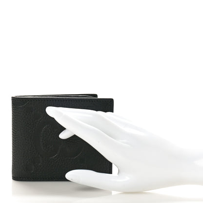 Gucci Piuma Calfskin Jumbo GG Embossed Wallet Black 2 of 8