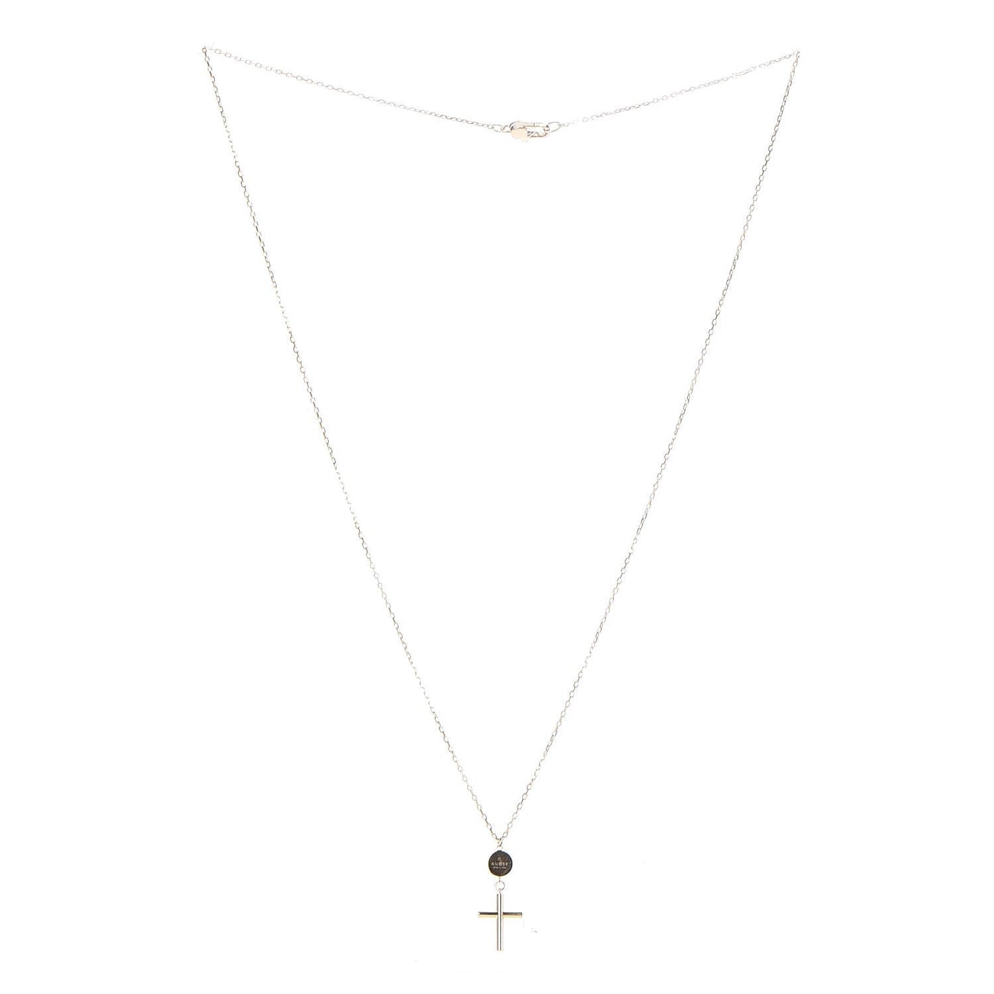 18K Yellow Gold Cross Pendant Necklace