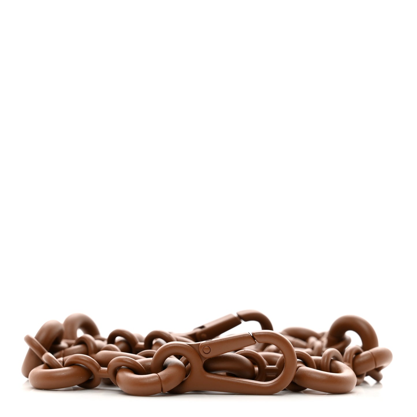 Brass Monochrome Donut Chain Shoulder Strap Pecan