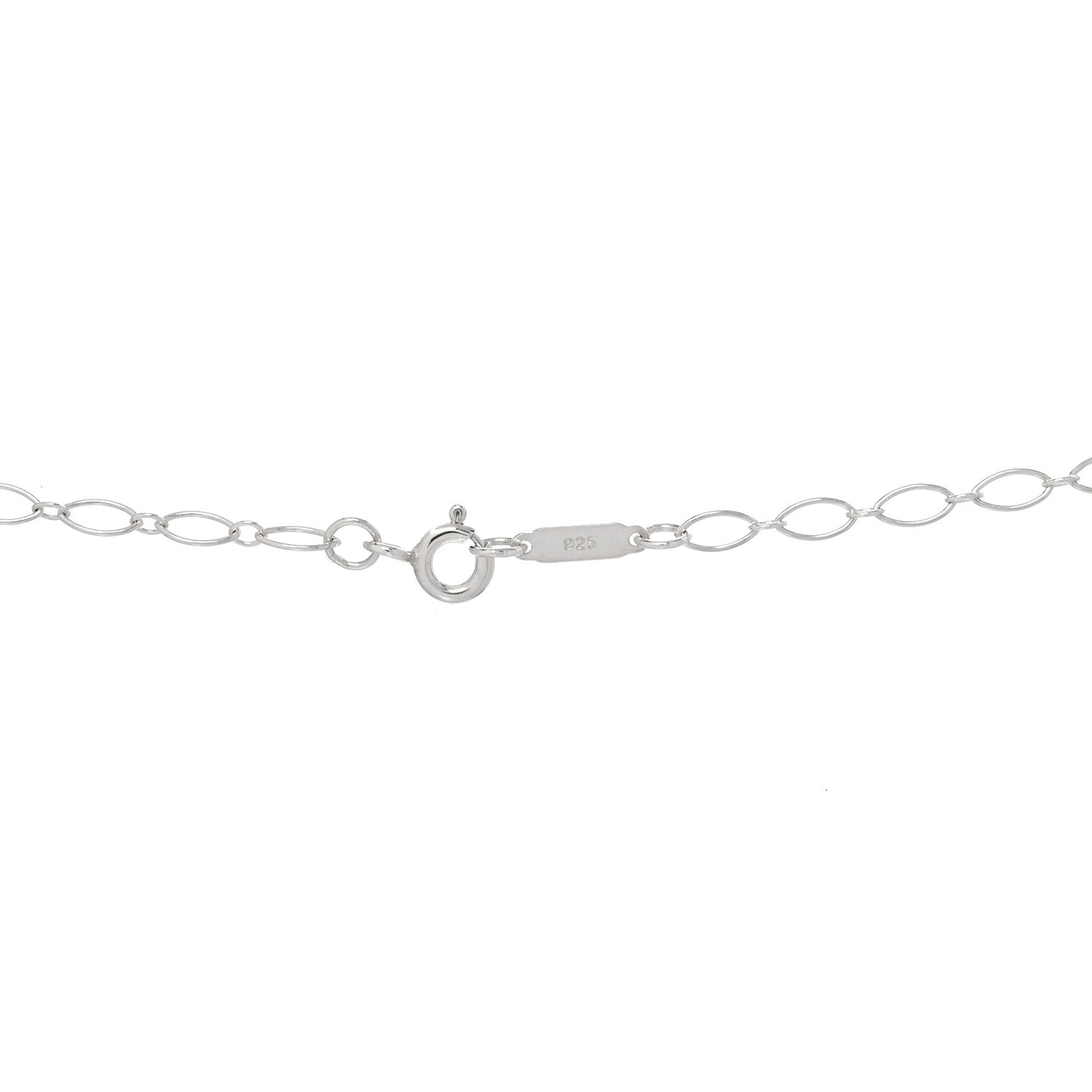 Sterling Silver Oval Link Chain Necklace 20"