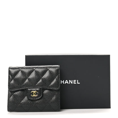 Chanel Caviar Quilted Compact Flap Wallet Black 8 of 8