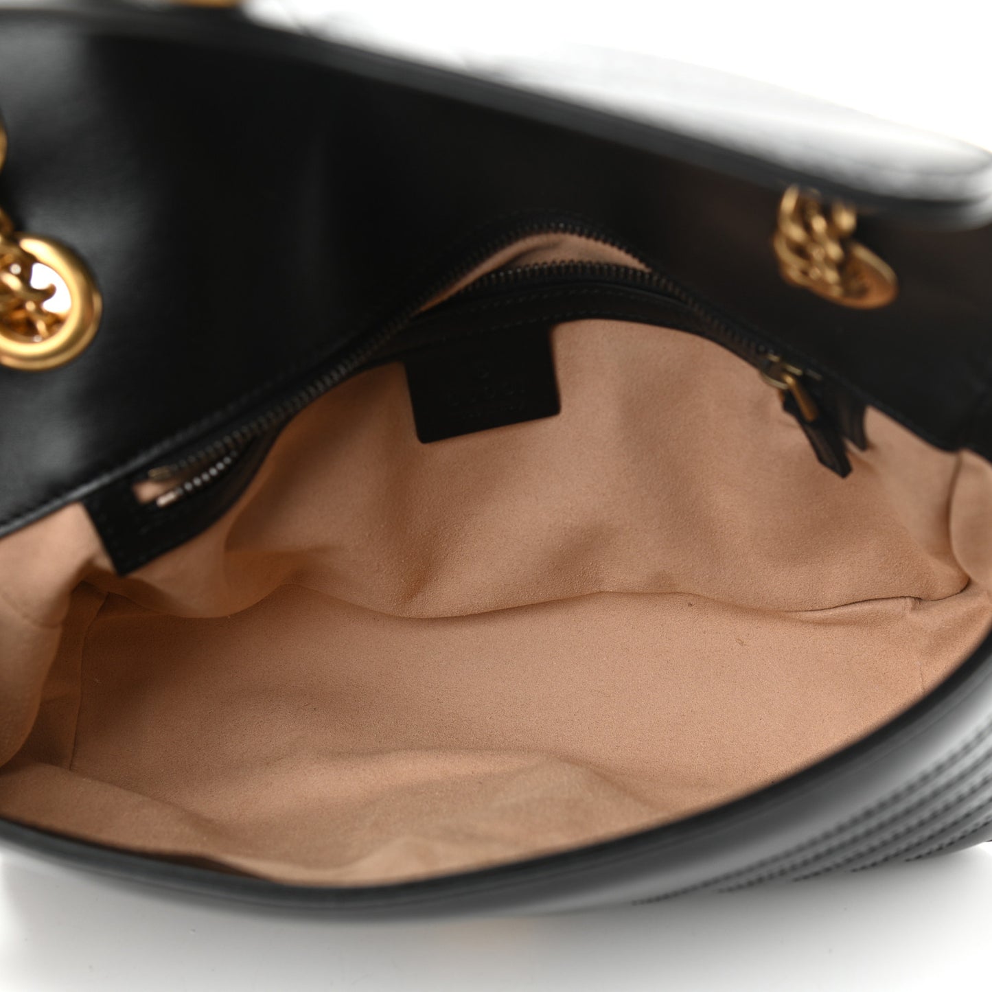 Calfskin Matelasse Small GG Marmont Shoulder Bag Black