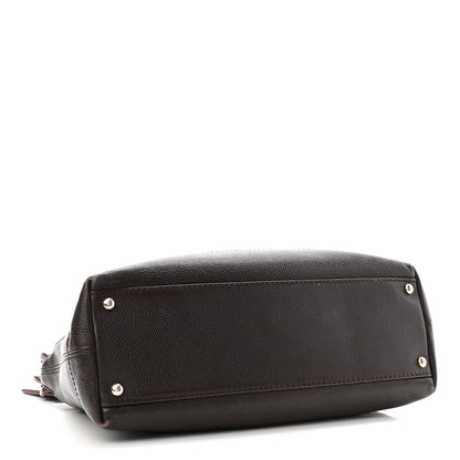 Chanel Caviar CC Wood Chain Hobo Dark Brown 4 of 10