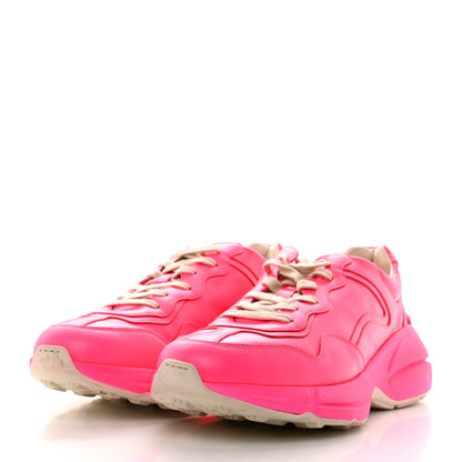 Gucci Calfskin Mens Rhyton Sneakers 9 Fuxia Fluo 3 of 9