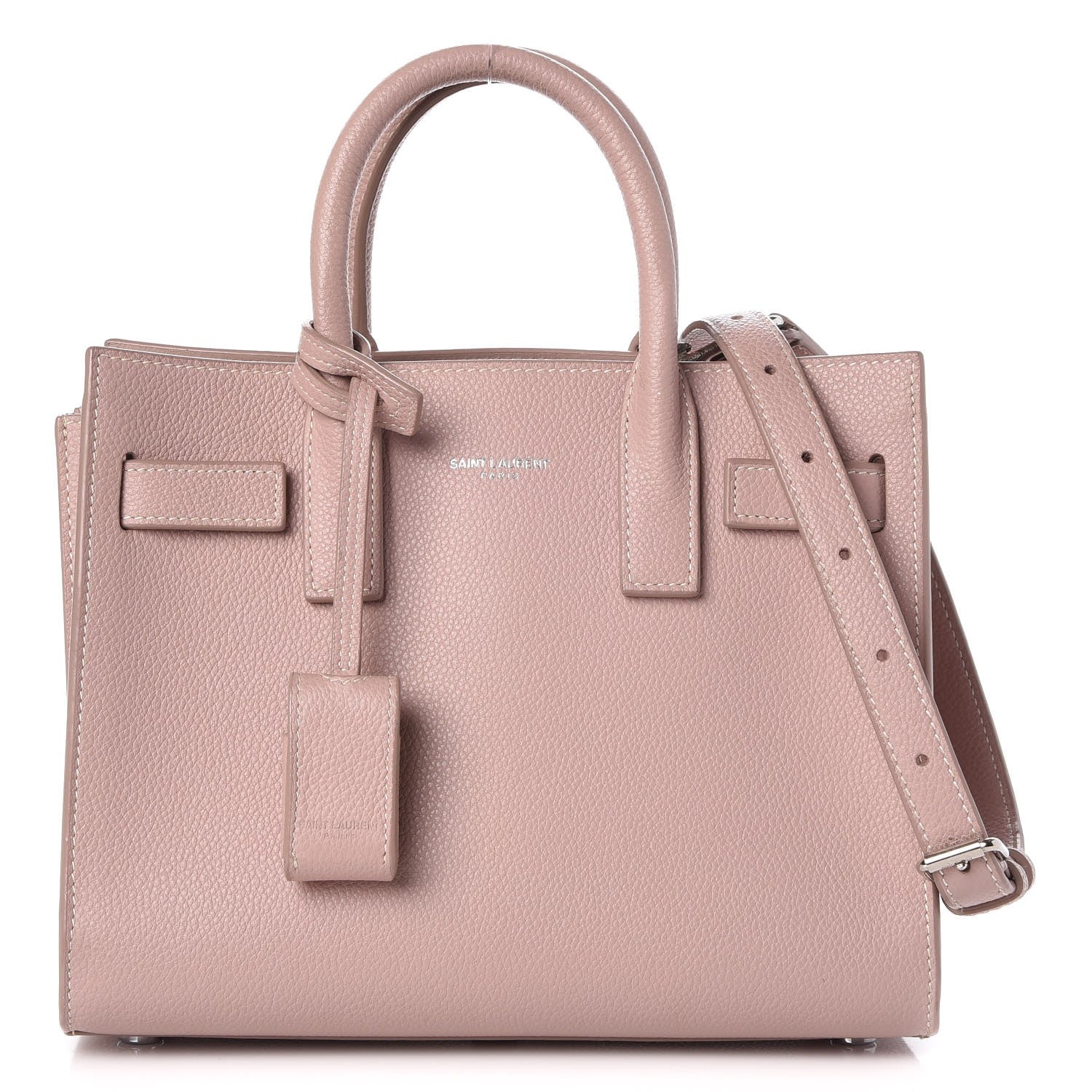 Saint Laurent Grained Calfskin Nano Sac De Jour Antique Rose 1 of 7