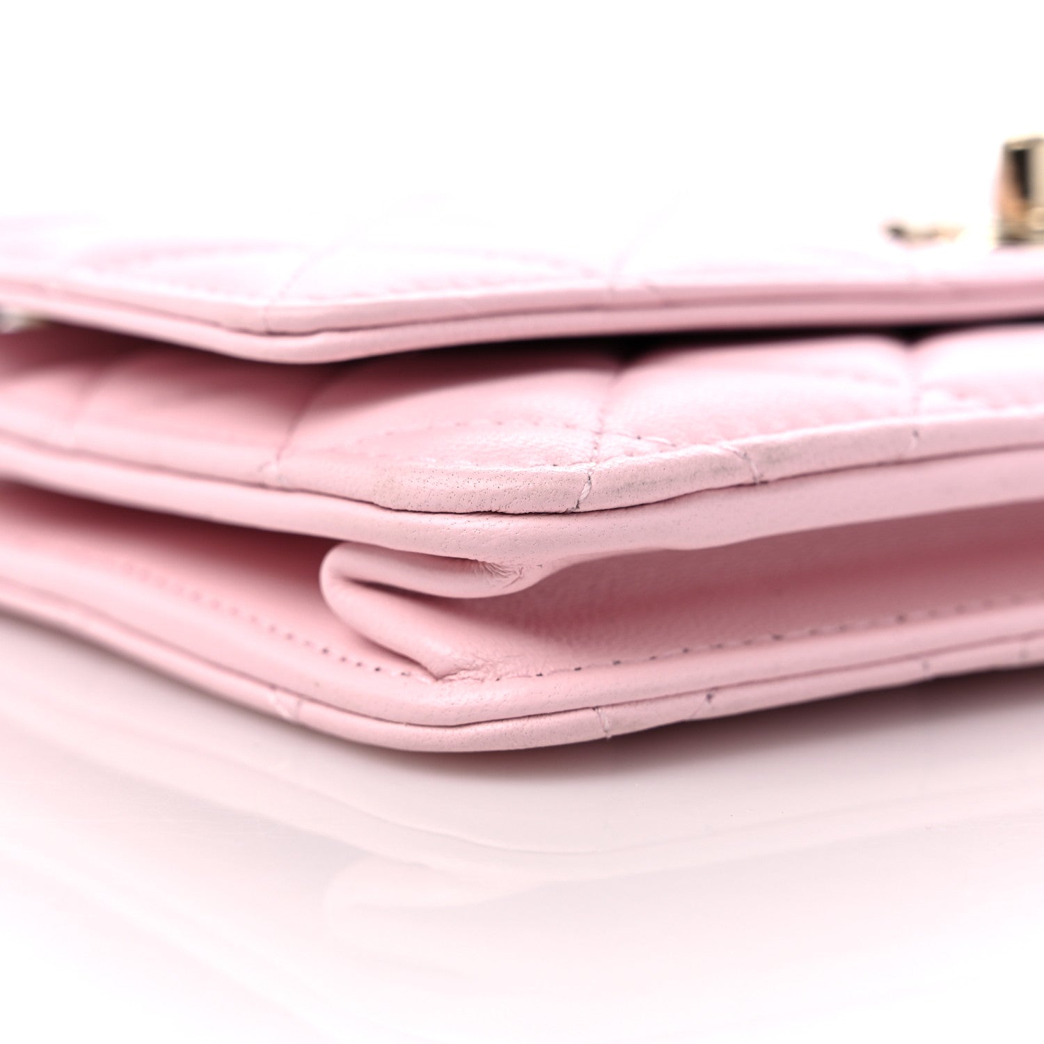 Chanel Lambskin Quilted Trendy CC Wallet On Chain WOC Pink 9 of 12