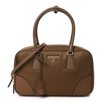 Prada Re-Nylon Saffiano Medium Re-Edition 1978 Two Handle Bag Sughero 1 of 8