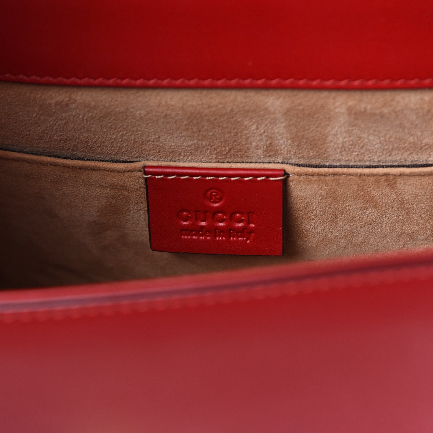 Gucci Calfskin Mini Sylvie Top Handle Bag Hibiscus Red 7 of 9