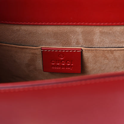 Gucci Calfskin Mini Sylvie Top Handle Bag Hibiscus Red 7 of 9