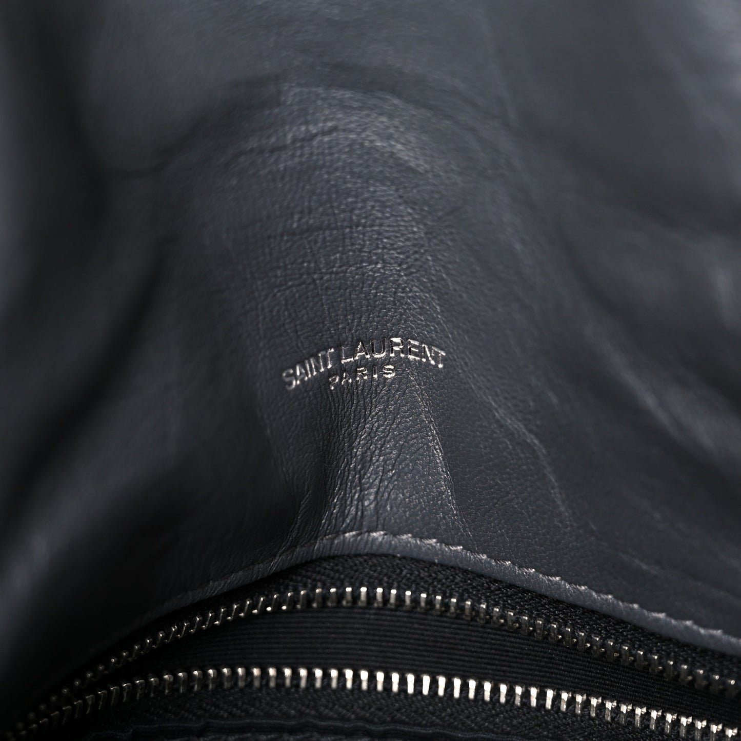 Lambskin Quilted Small Loulou Puffer Monogram Chain Satchel Storm