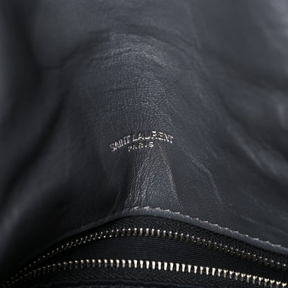 Saint Laurent Lambskin Quilted Small Loulou Puffer Monogram Chain Satchel Storm 6 of 11