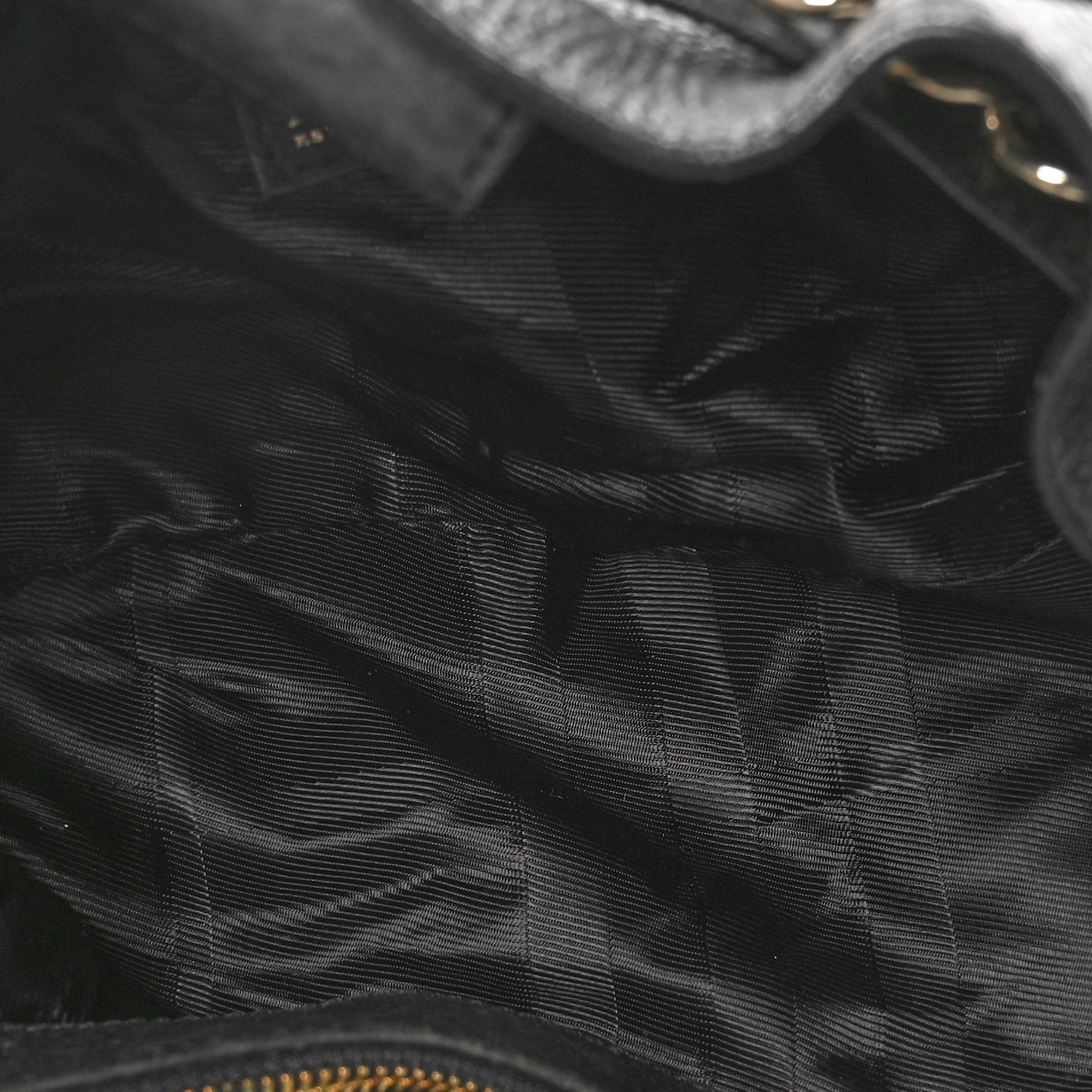 Grainy Calfskin House Check Margaret Bag Black