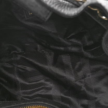 Burberry Grainy Calfskin House Check Margaret Bag Black 5 of 11