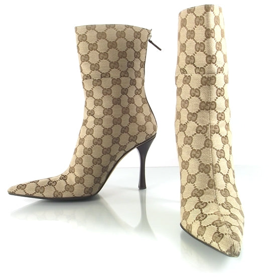 Gucci Monogram Boots 7.5 Ebony 1 of 6