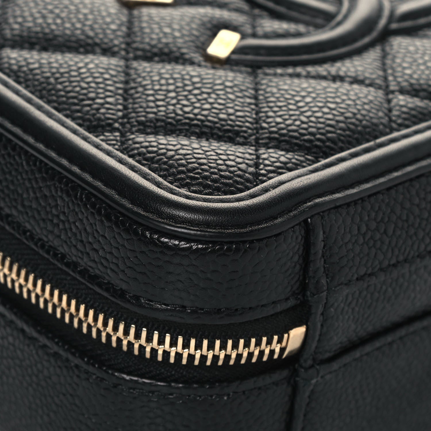 Chanel Caviar Quilted Small CC Filigree Vanity Case Black 9 of 12