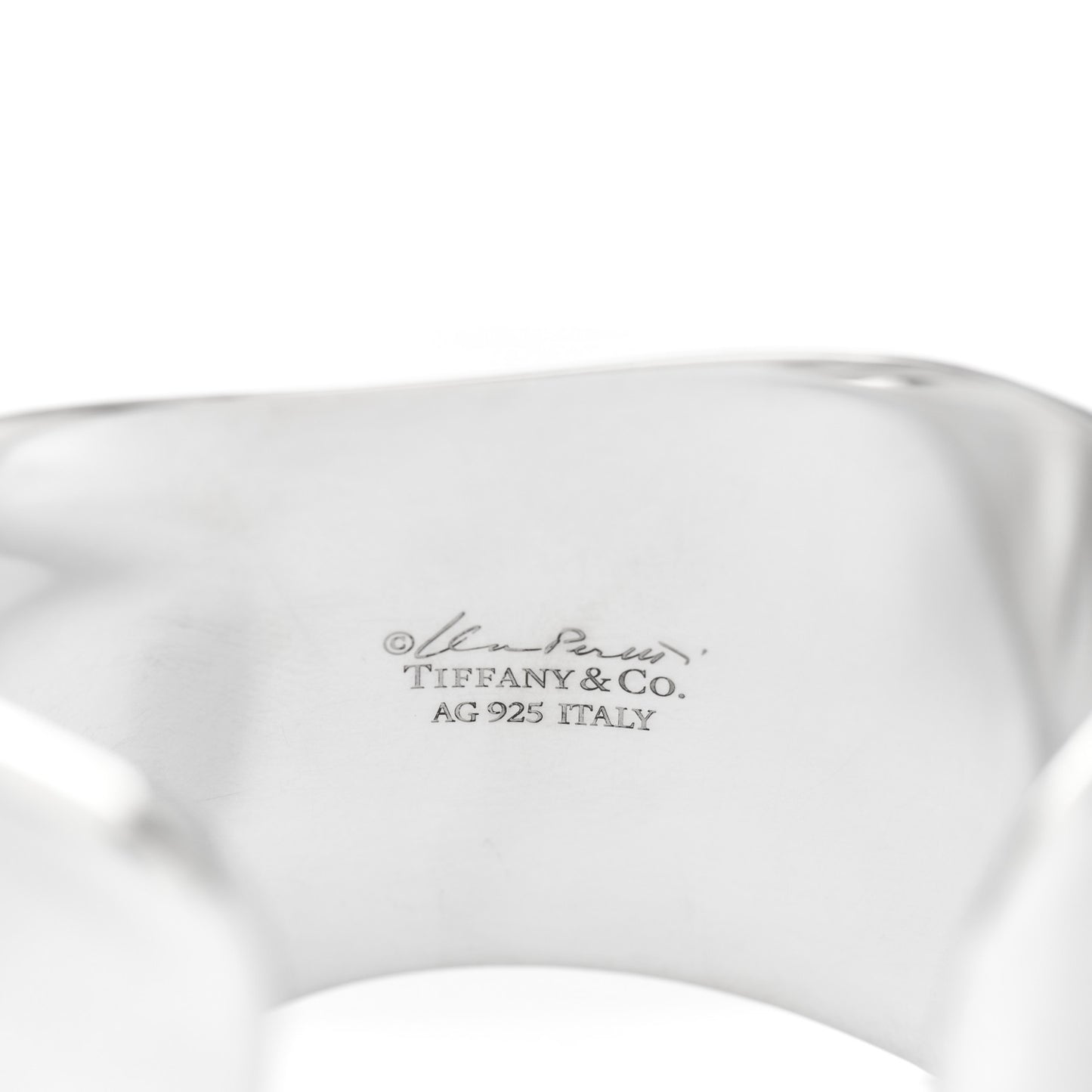 Sterling Silver Small Elsa Peretti Left Wrist Bone Cuff Bracelet