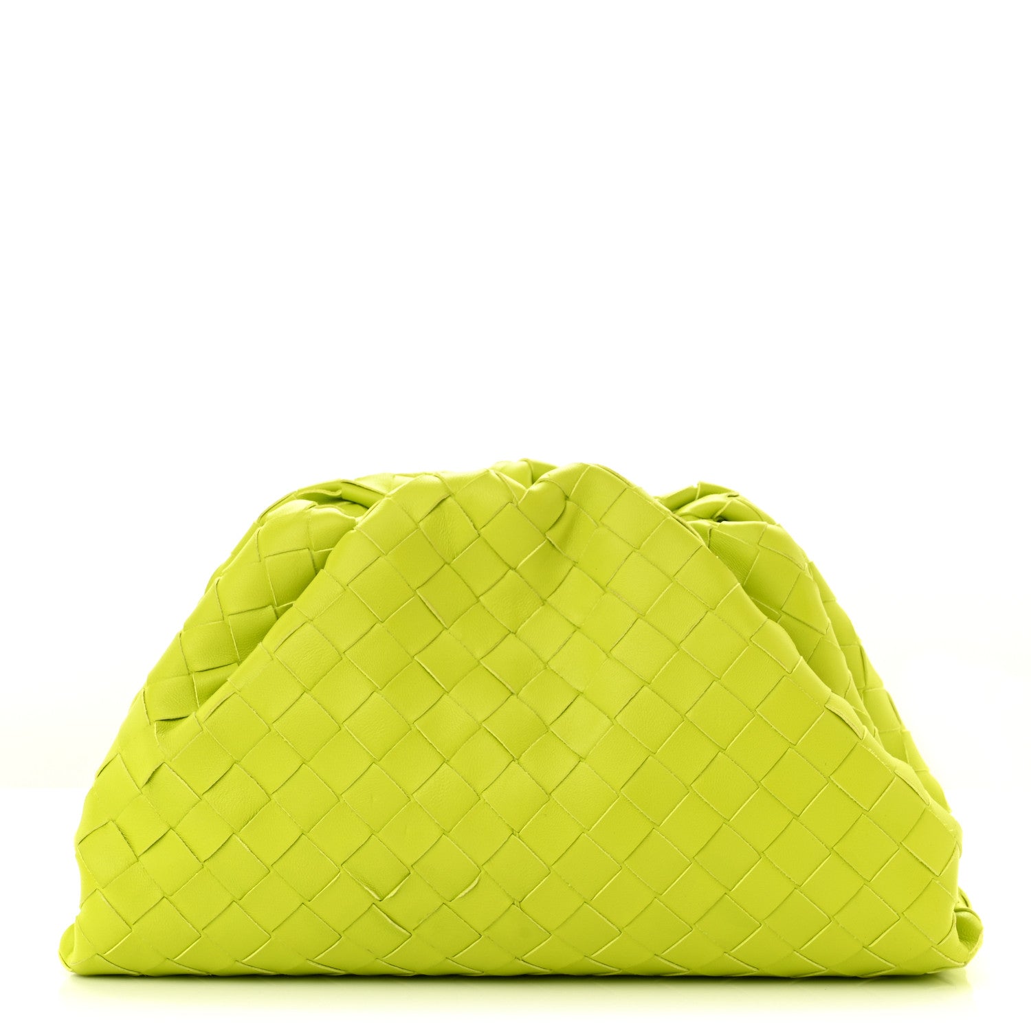 Bottega Veneta Nappa Maxi Intrecciato The Pouch Oversized Clutch Kiwi 1 of 11