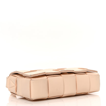 Bottega Veneta Lambskin Maxi Intrecciato Small Cassette Crossbody Bag Melon Washed 4 of 13