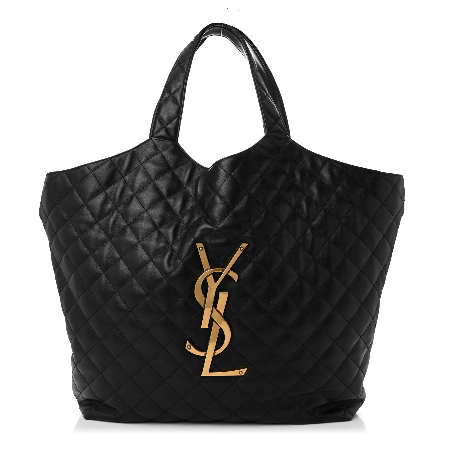 Saint Laurent Lambskin Quilted Maxi Icare Shopping Tote Black 1 of 11