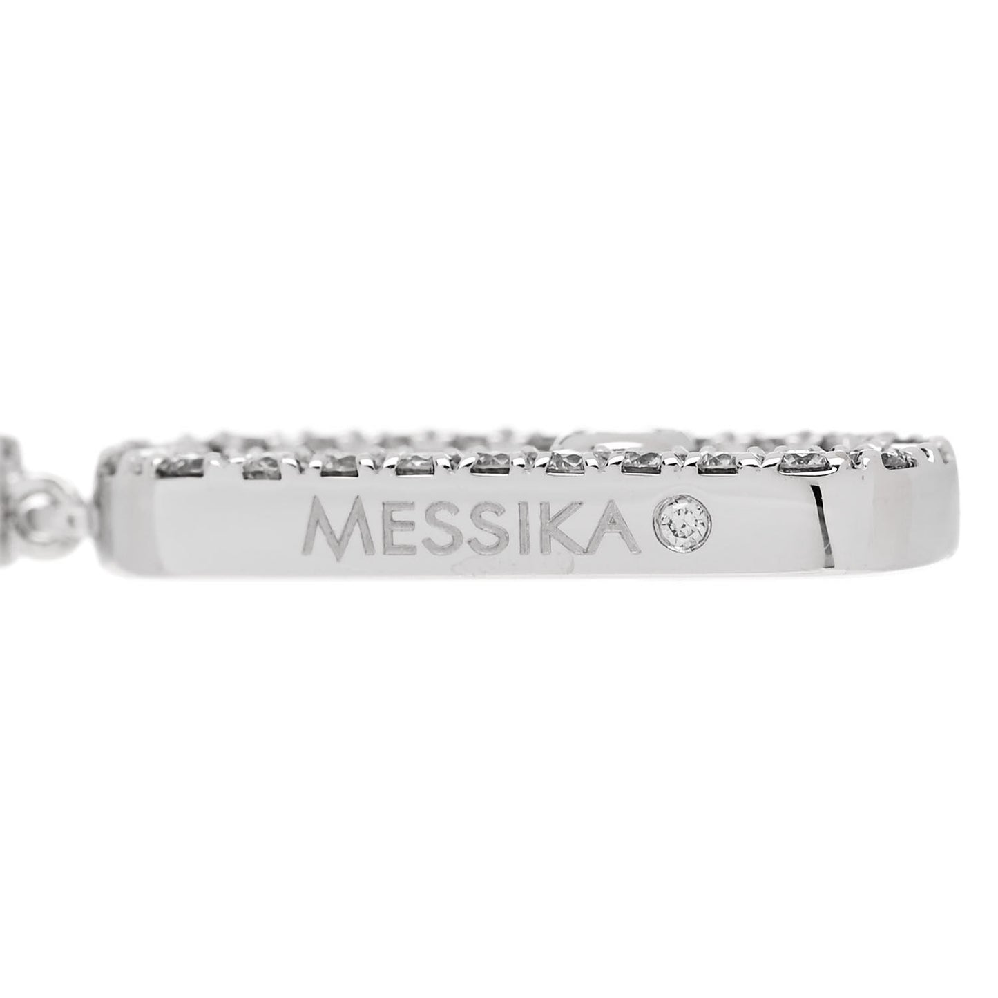 18K White Gold Diamond Move Uno Drop Earrings
