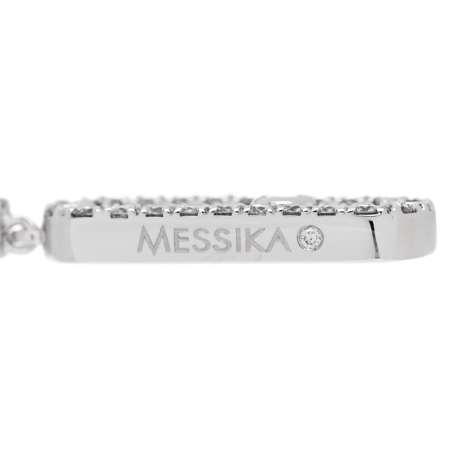 Messika 18K White Gold Diamond Move Uno Drop Earrings 4 of 6
