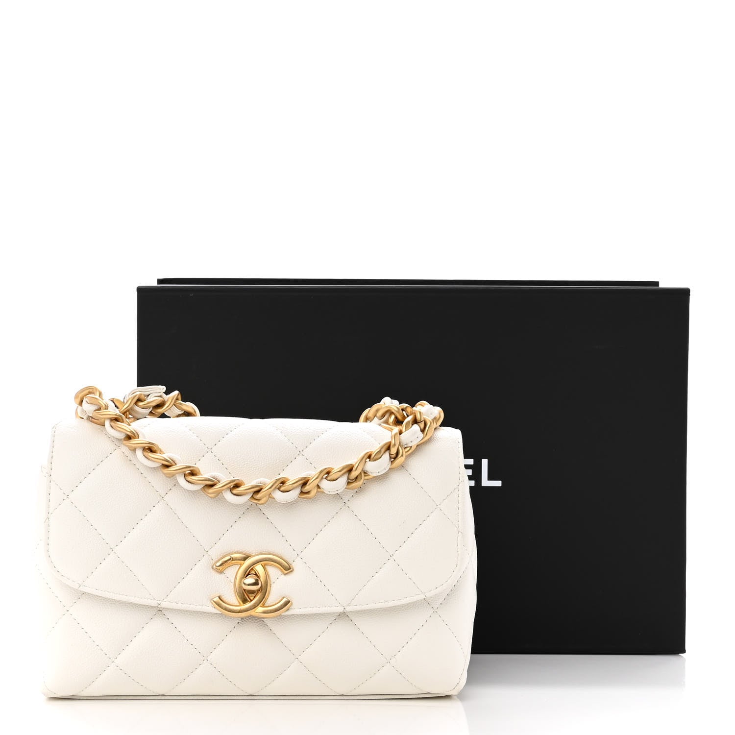 Chanel Caviar Quilted Small Flap White 11 of 11