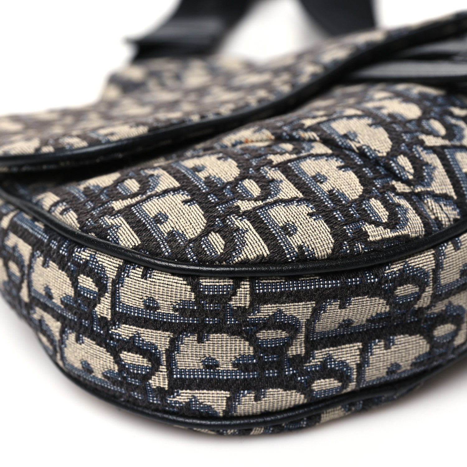 Christian Dior Oblique Mens Saddle Bag Blue 9 of 13