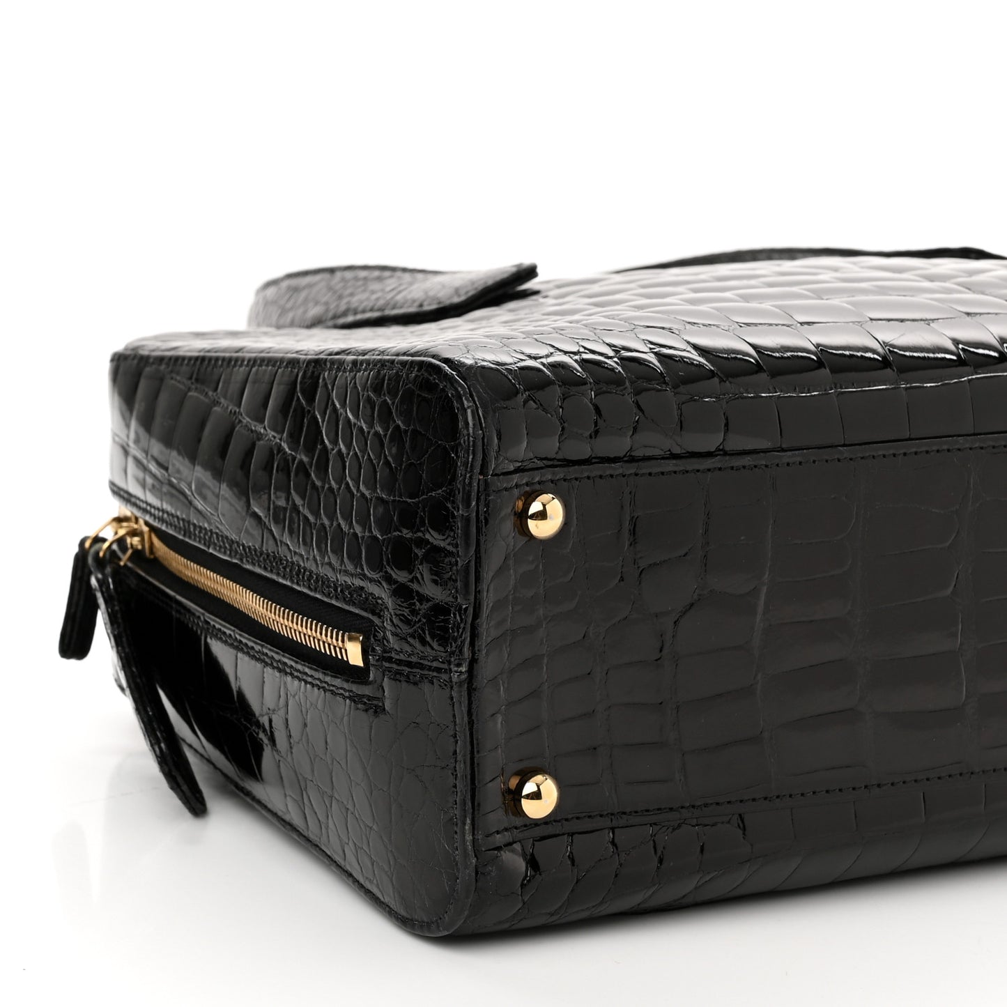 Alligator Bowler Bag Black