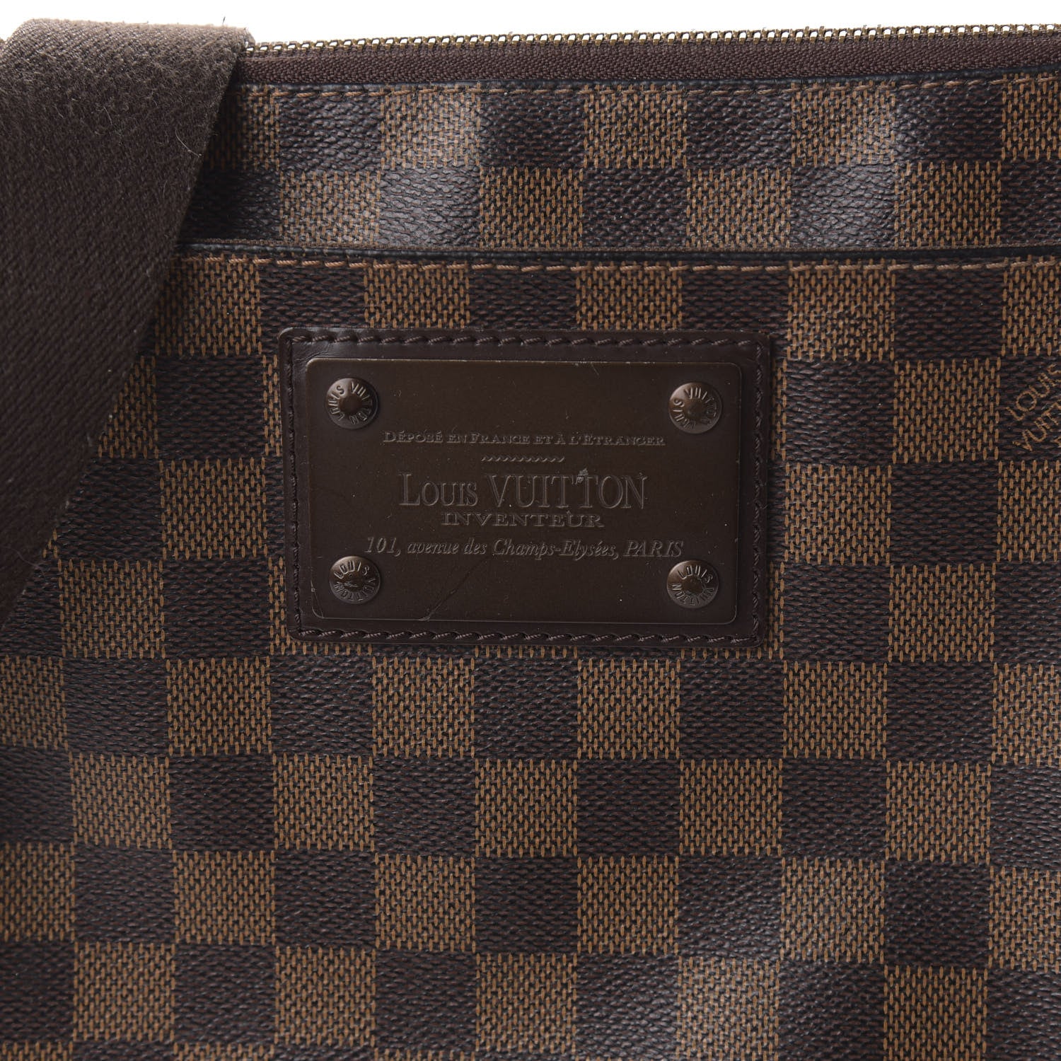 Louis Vuitton Damier Ebene Brooklyn Flat Pochette 9 of 9