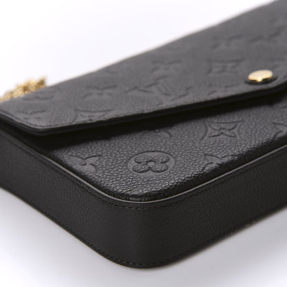 Louis Vuitton Empreinte Pochette Felicie Chain Wallet Black 6 of 11
