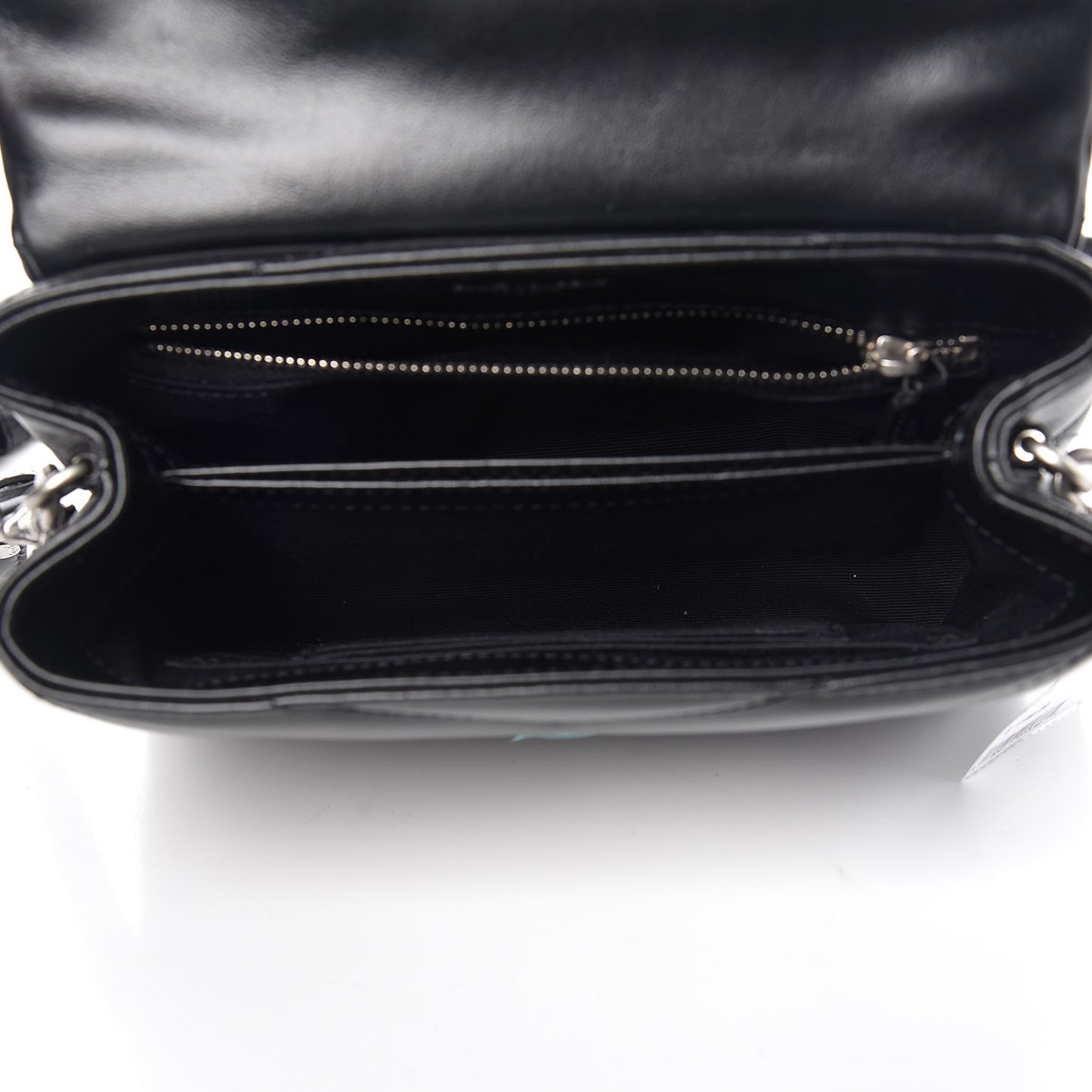 Calfskin Y Quilted Monogram Toy Loulou Crossbody Bag Black